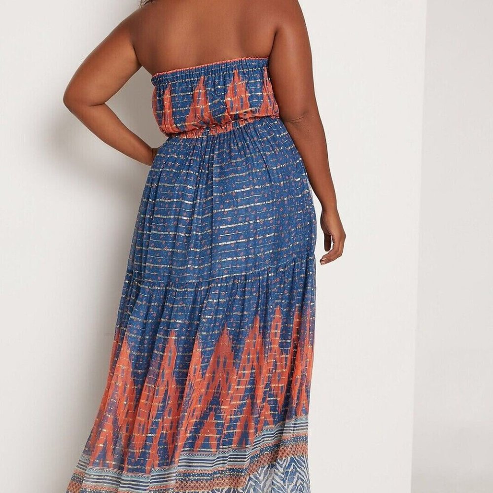 Anthropologie Verb Pallavi Singhee 6 NWT Nora Strapless Maxi Dress Bohemian - Picture 10 of 11